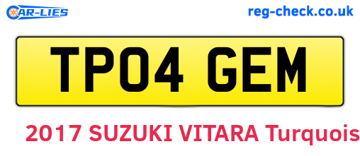 TP04GEM are the vehicle registration plates.