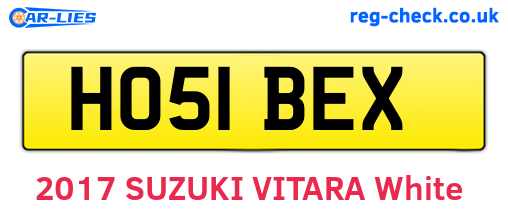 HO51BEX are the vehicle registration plates.