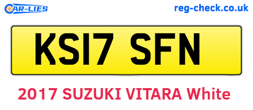 KS17SFN are the vehicle registration plates.