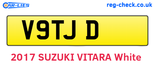 V9TJD are the vehicle registration plates.