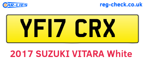 YF17CRX are the vehicle registration plates.