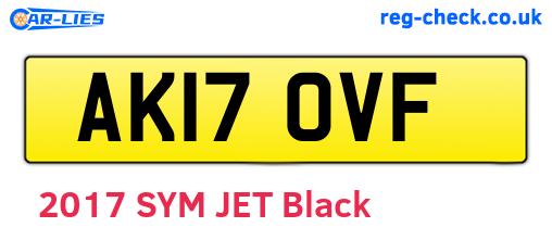 AK17OVF are the vehicle registration plates.