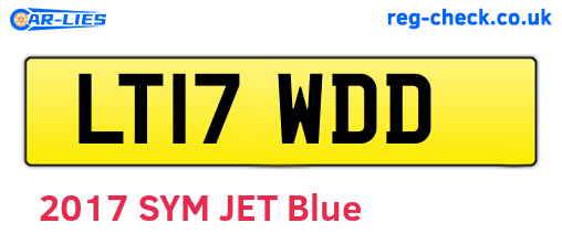 LT17WDD are the vehicle registration plates.