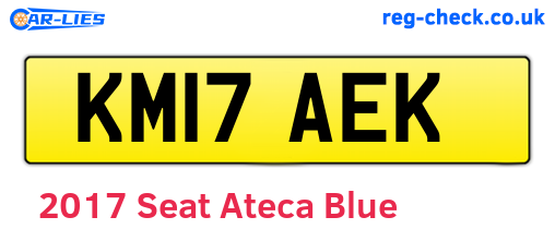 Blue 2017 Seat Ateca (KM17AEK)