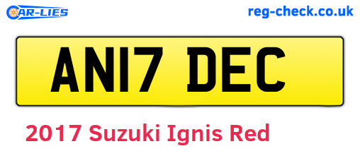 Red 2017 Suzuki Ignis (AN17DEC)