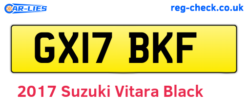 Black 2017 Suzuki Vitara (GX17BKF)