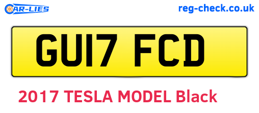 GU17FCD are the vehicle registration plates.