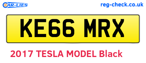 KE66MRX are the vehicle registration plates.