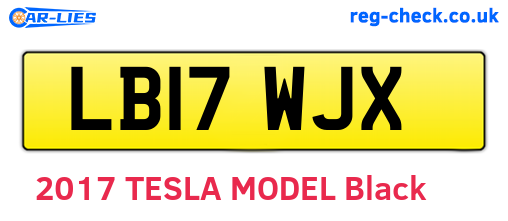 LB17WJX are the vehicle registration plates.