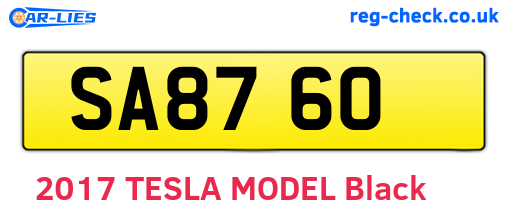 SA8760 are the vehicle registration plates.