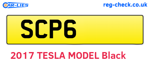 SCP6 are the vehicle registration plates.