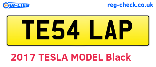 TE54LAP are the vehicle registration plates.