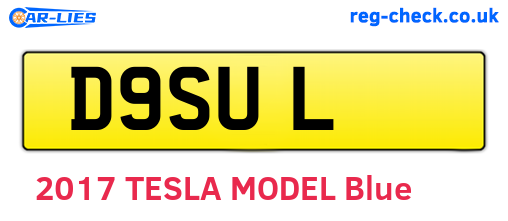 D9SUL are the vehicle registration plates.