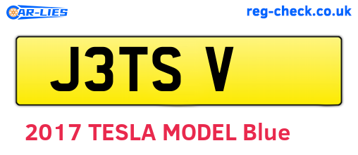 J3TSV are the vehicle registration plates.