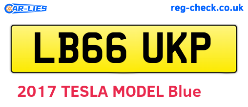 LB66UKP are the vehicle registration plates.