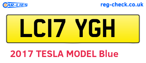 LC17YGH are the vehicle registration plates.