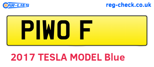 P1WOF are the vehicle registration plates.