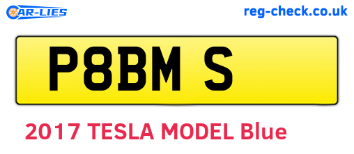 P8BMS are the vehicle registration plates.
