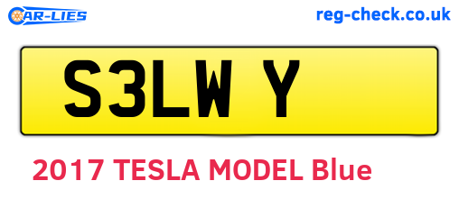 S3LWY are the vehicle registration plates.