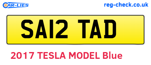 SA12TAD are the vehicle registration plates.