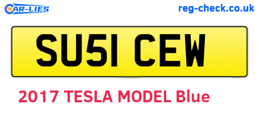 SU51CEW are the vehicle registration plates.