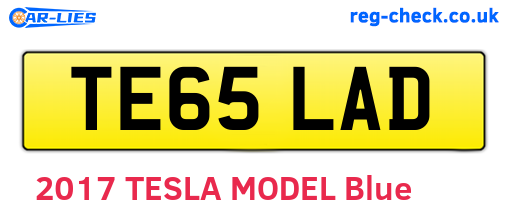 TE65LAD are the vehicle registration plates.