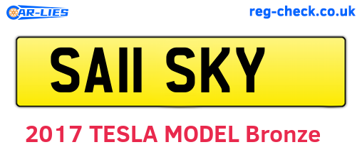 SA11SKY are the vehicle registration plates.
