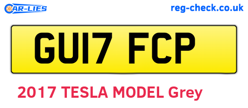 GU17FCP are the vehicle registration plates.