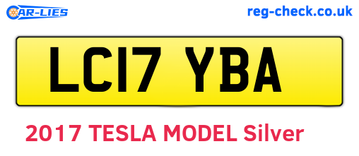 LC17YBA are the vehicle registration plates.
