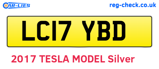LC17YBD are the vehicle registration plates.