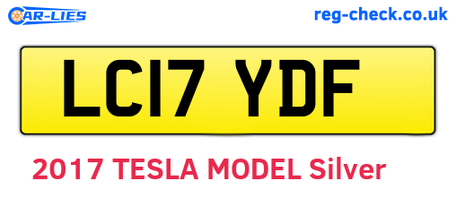 LC17YDF are the vehicle registration plates.