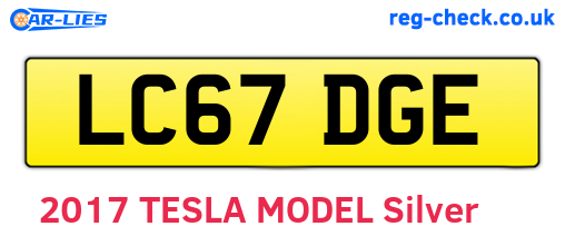 LC67DGE are the vehicle registration plates.