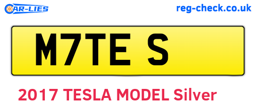 M7TES are the vehicle registration plates.
