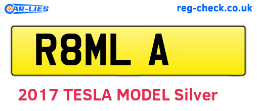 R8MLA are the vehicle registration plates.