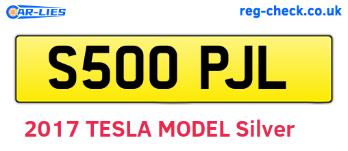 S500PJL are the vehicle registration plates.
