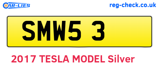SMW53 are the vehicle registration plates.