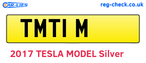 TMT1M are the vehicle registration plates.