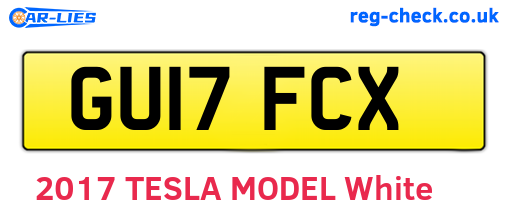 GU17FCX are the vehicle registration plates.