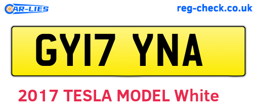 GY17YNA are the vehicle registration plates.