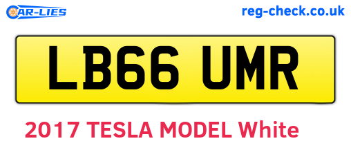 LB66UMR are the vehicle registration plates.