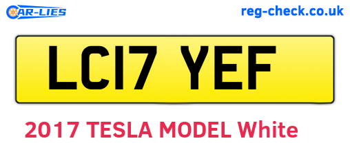 LC17YEF are the vehicle registration plates.