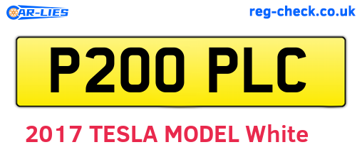 P200PLC are the vehicle registration plates.