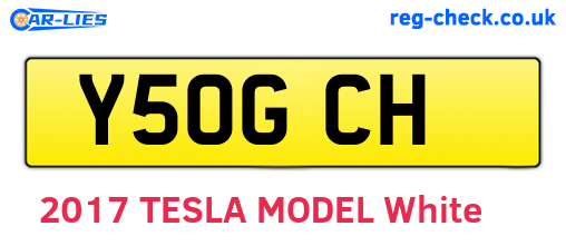 Y50GCH are the vehicle registration plates.