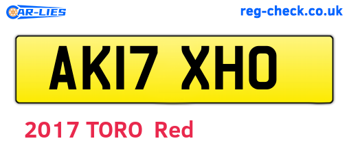 AK17XHO are the vehicle registration plates.