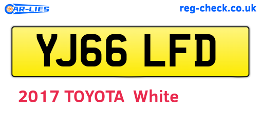 YJ66LFD are the vehicle registration plates.