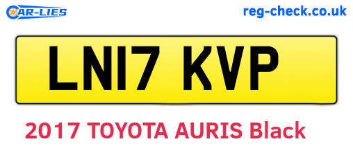 LN17KVP are the vehicle registration plates.