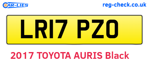 LR17PZO are the vehicle registration plates.