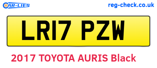 LR17PZW are the vehicle registration plates.