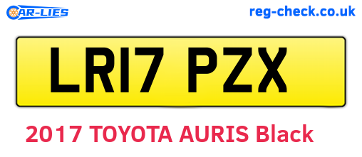 LR17PZX are the vehicle registration plates.