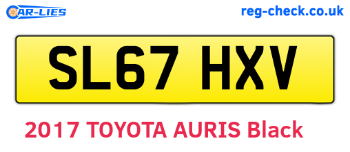 SL67HXV are the vehicle registration plates.